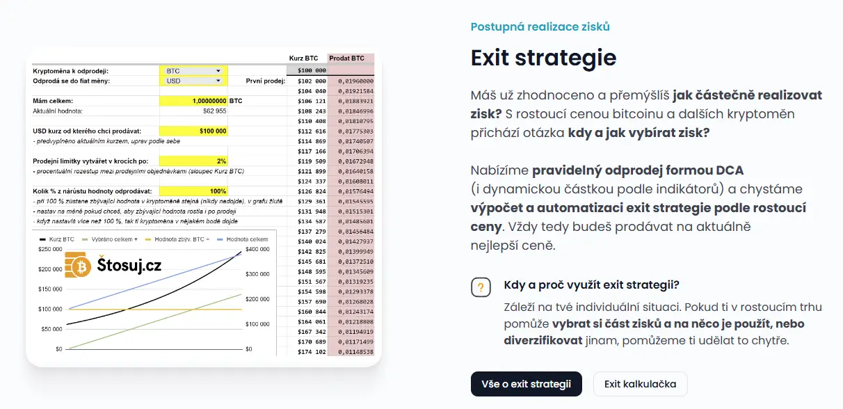 Exit stratégia na stosuj.cz