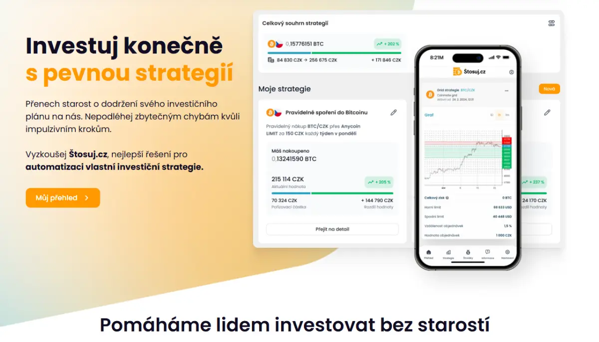 Štosuj.cz: Automatizuj svoje Bitcoin úspory bez stresu
