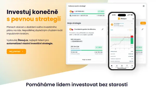 Štosuj.cz: Automatizuj svoje Bitcoin úspory bez stresu